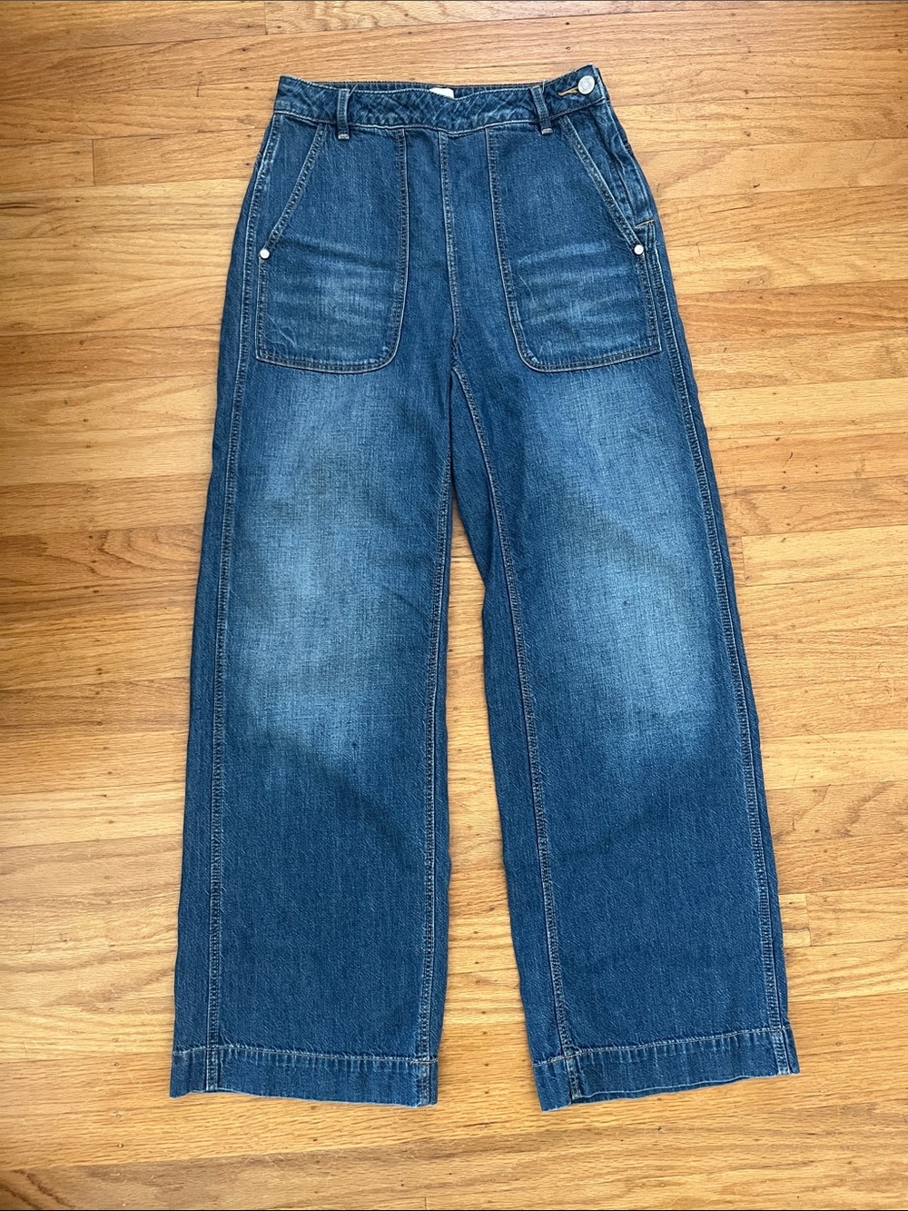 La Vie Rebecca Taylor drapey wide leg jeans 27